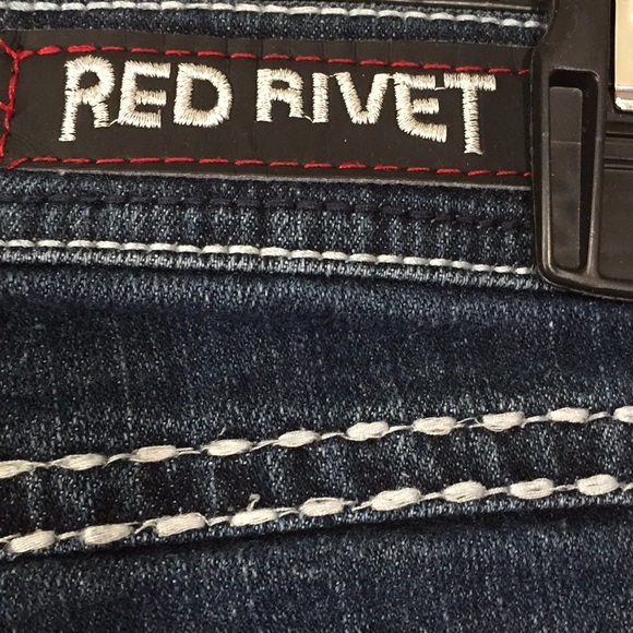 Red Rivet Jeans - Picture 7 of 8